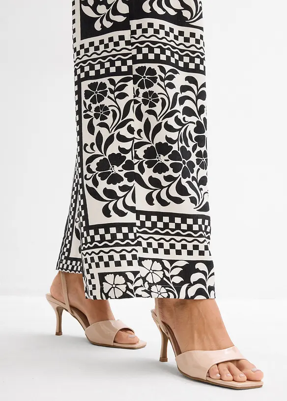 Dra p&aring;-byxa av viskos med mjukt fall, bonprix