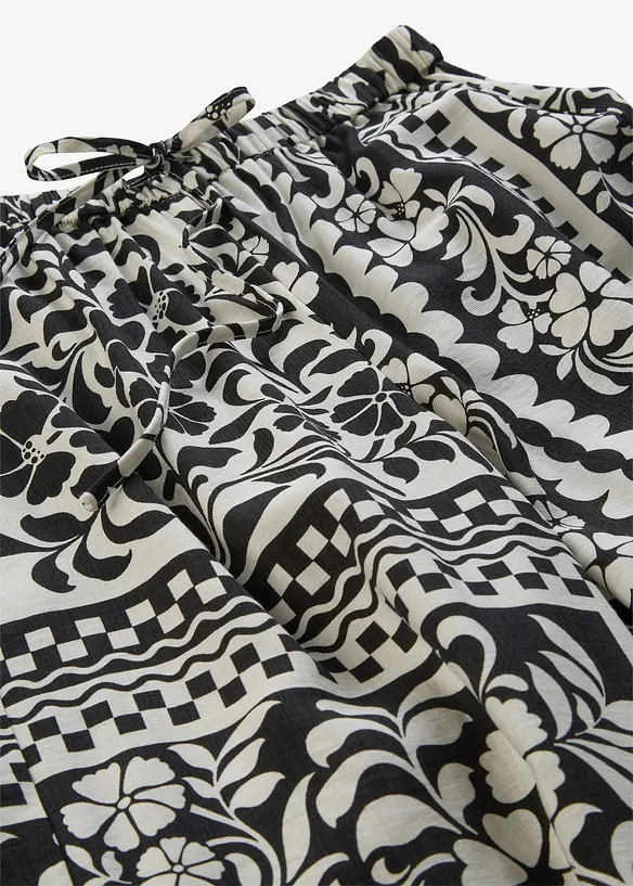 Dra p&aring;-byxa av viskos med mjukt fall, bonprix