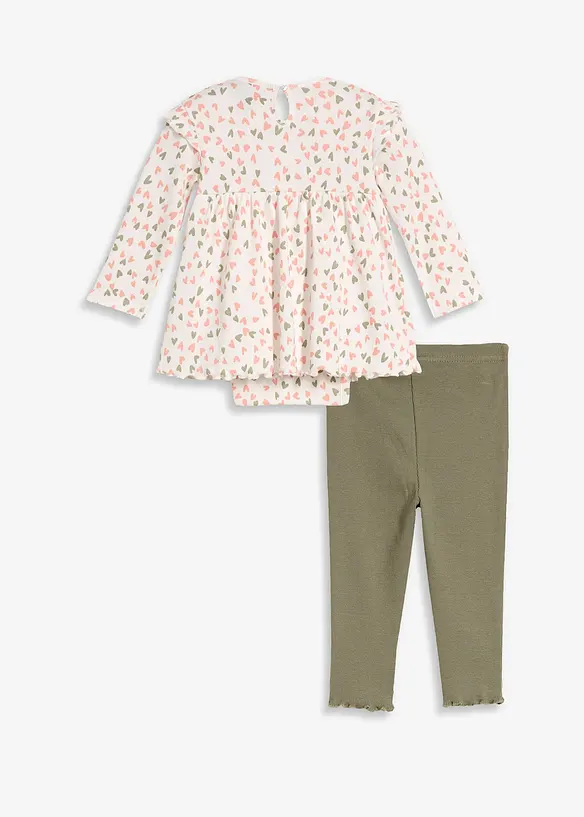 Bodykl&auml;nning och leggings med ekologisk bomull (2 delar), bonprix