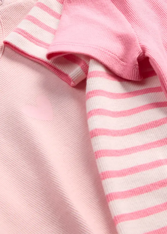 Body med korta &auml;rmar, av ekologisk bomull (3-pack), bonprix