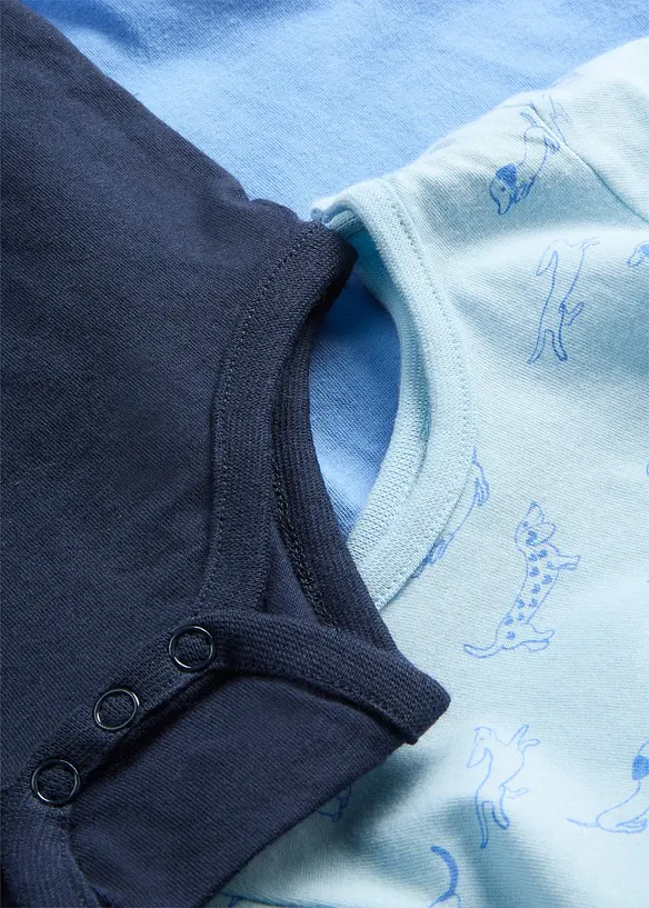 Body med korta &auml;rmar, av ekologisk bomull (3-pack), bonprix