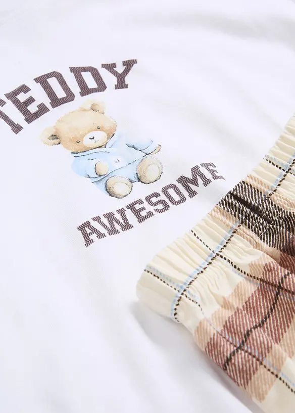 Pyjamas i mjuk bomull med shorts, bonprix