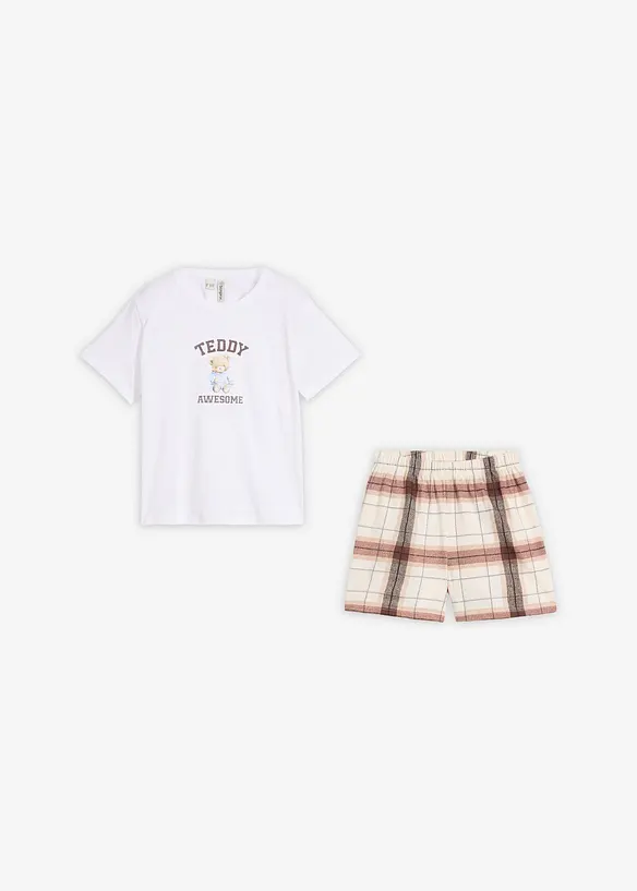 Pyjamas i mjuk bomull med shorts, bonprix