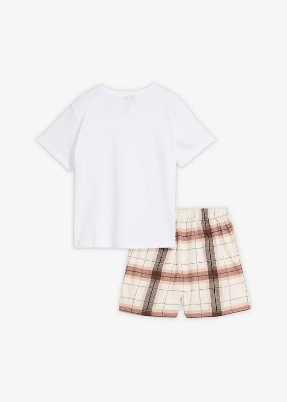Pyjamas i mjuk bomull med shorts, bonprix