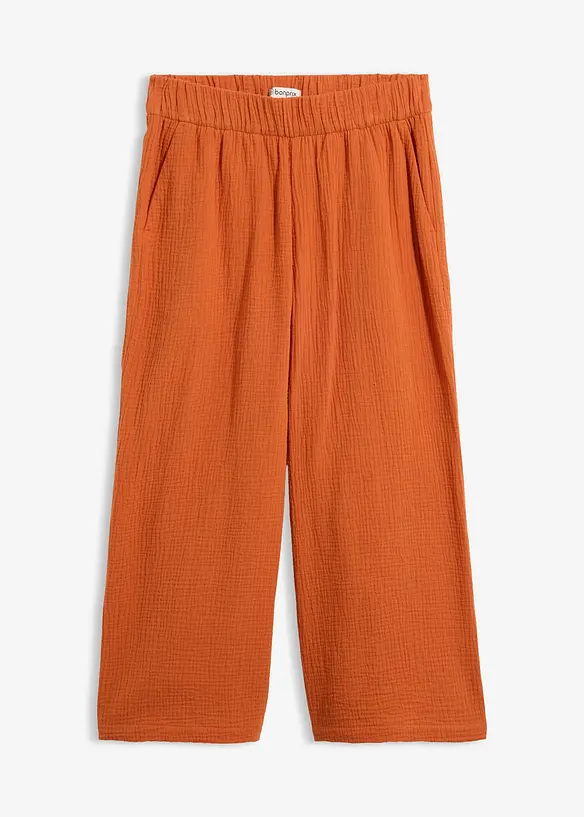 Marlenebyxa i bomullsmuslin, bonprix