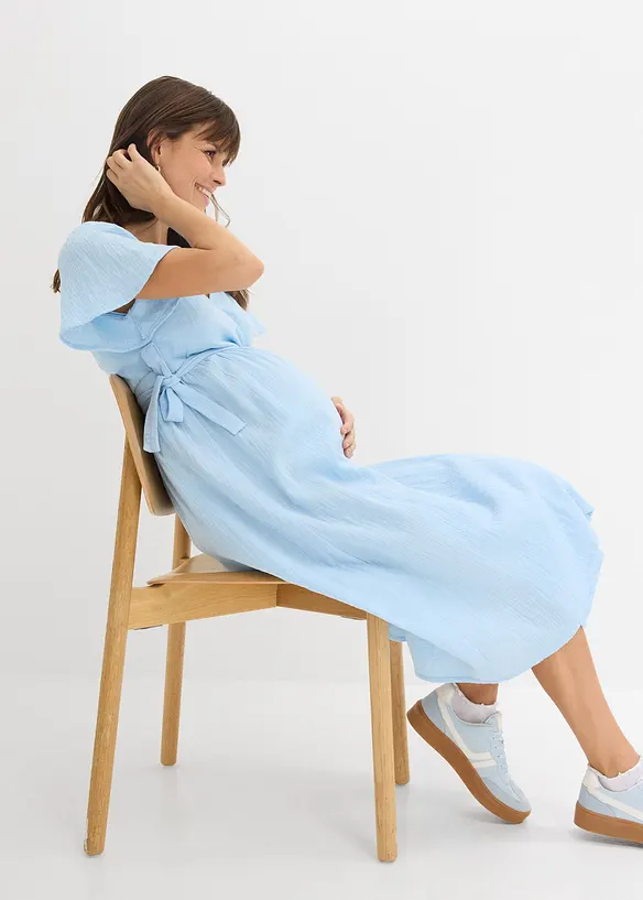 Mamma-/amningskl&auml;nning i bomullsmuslin, bonprix