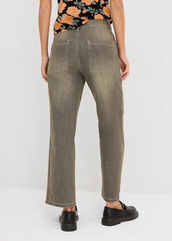 Wide Leg Jeans High Waist, cropped, bonprix