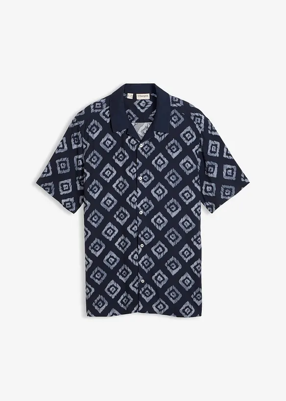 Kort&auml;rmad skjorta med resortkrage, bonprix