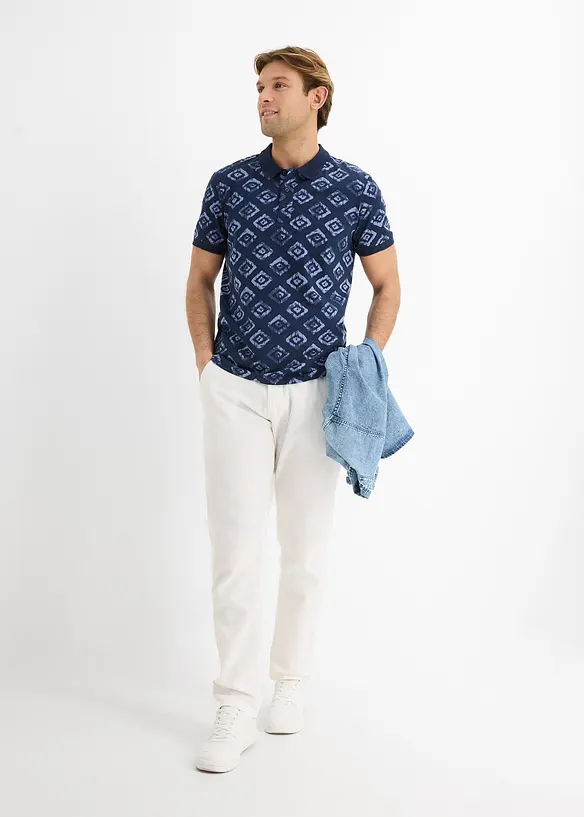 Pik&eacute;tr&ouml;ja i jersey, smal passform, bonprix