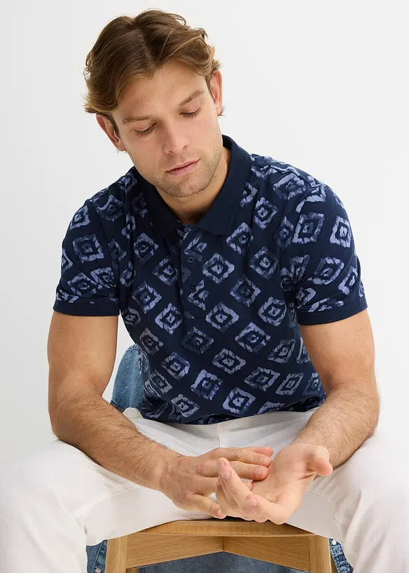 Pik&eacute;tr&ouml;ja i jersey, smal passform, bonprix