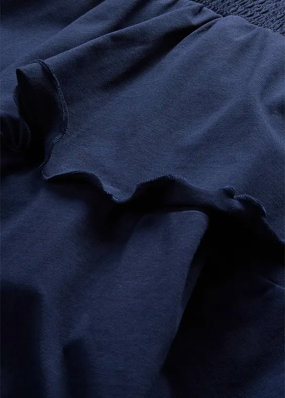 Byxkjol i jersey av elastisk mix med ekologisk bomull, bonprix