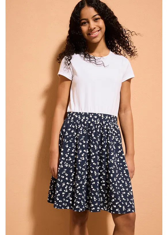 Jerseykl&auml;nning av elastisk bomullsmix, bonprix