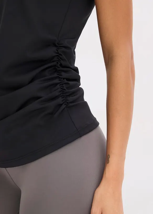 Sportlinne med rynkning, snabbtorkande, bonprix