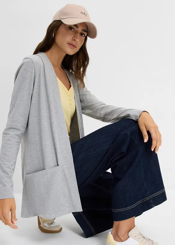 Stretchcardigan i mjuk viskosmix, bonprix