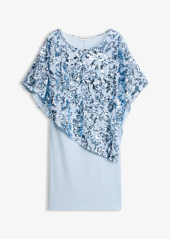 Cocktailkl&auml;nning med paljettcape, bonprix