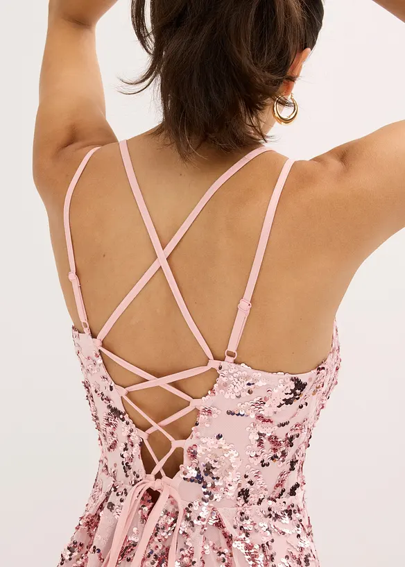 Aftonkl&auml;nning med paljettbroderi, bonprix