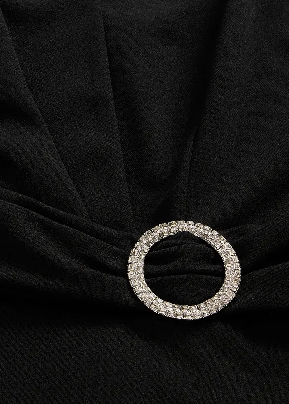 Aftonkl&auml;nning med drapering i kr&auml;pp med struktur, bonprix