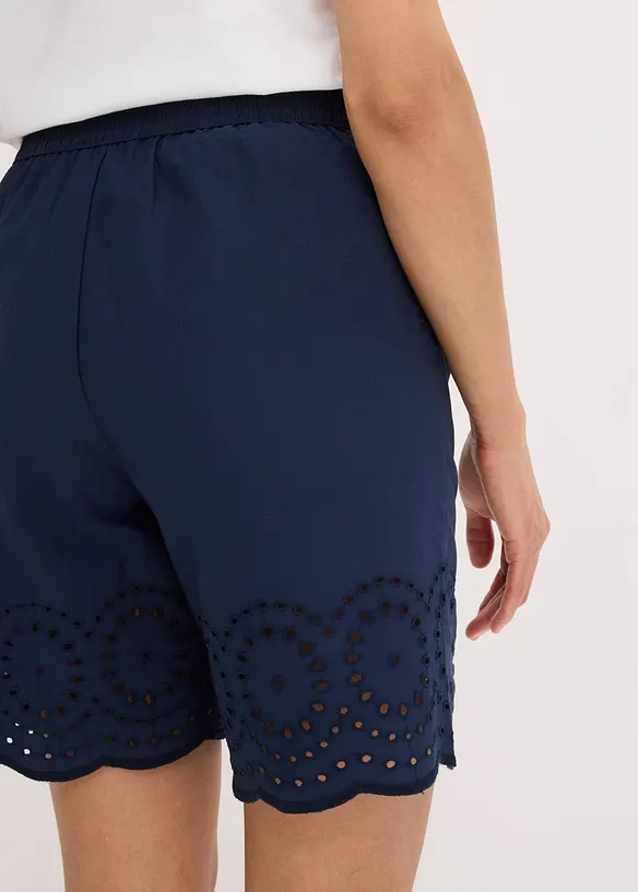Shorts i bomull med res&aring;rmidja, bonprix
