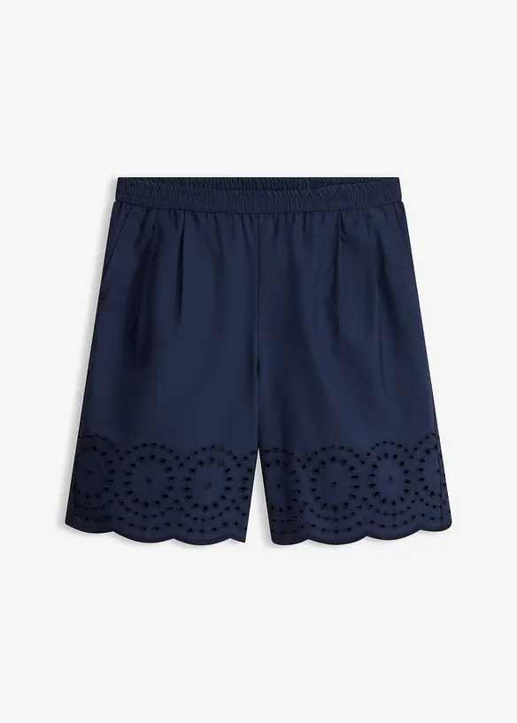Shorts i bomull med res&aring;rmidja, bonprix