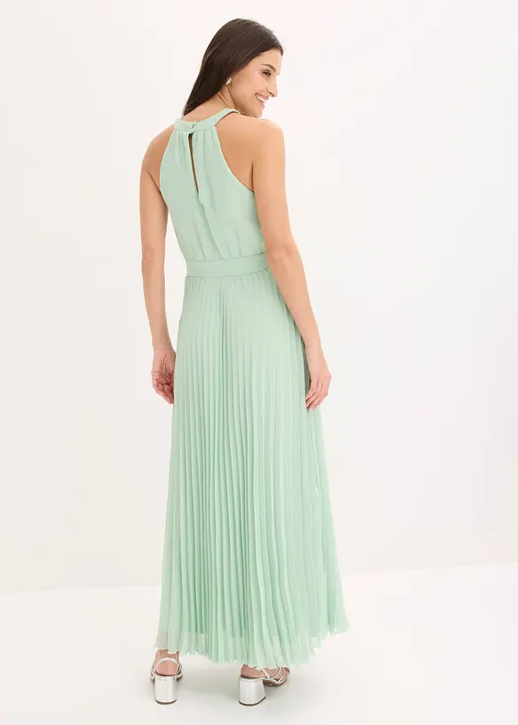 Aftonkl&auml;nning i tunn chiffong med plisseringar, bonprix
