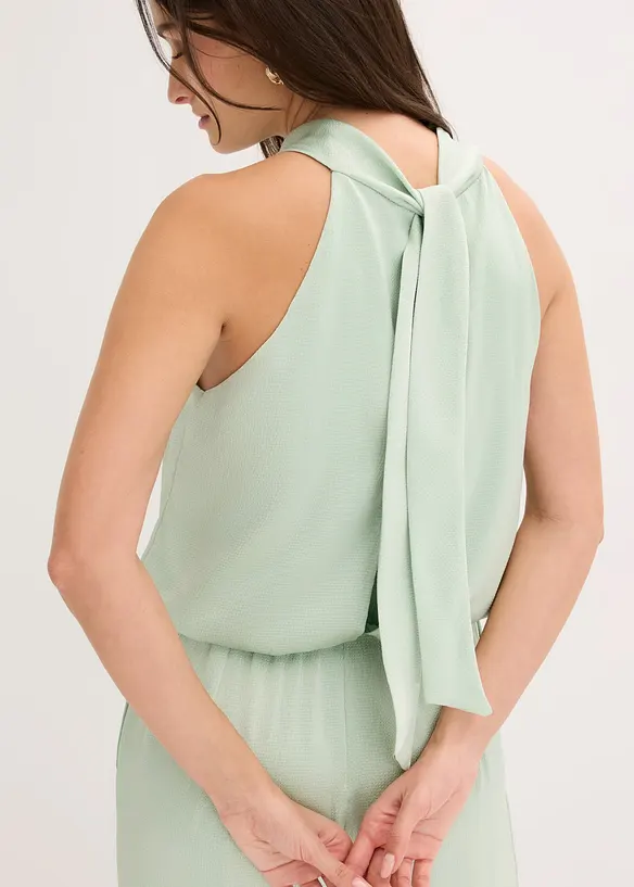 Jumpsuit i satin med struktur, bonprix