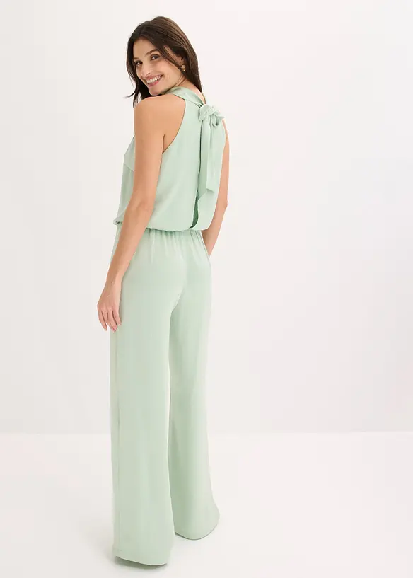 Jumpsuit i satin med struktur, bonprix