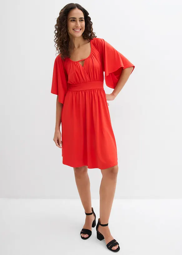 Minikl&auml;nning med volang, bonprix