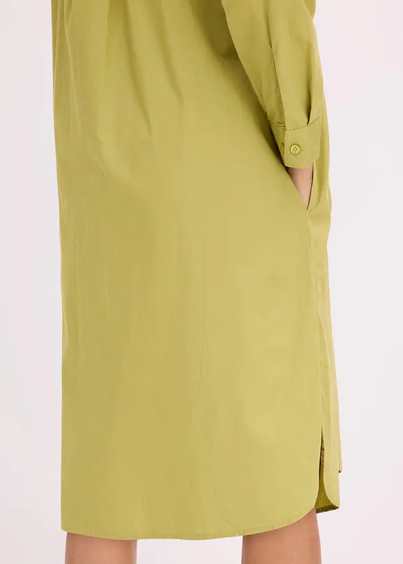 Skjortkl&auml;nning i bomullspoplin, bonprix