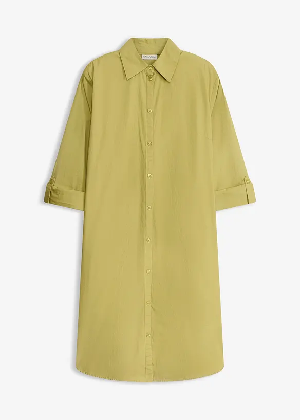 Skjortkl&auml;nning i bomullspoplin, bonprix
