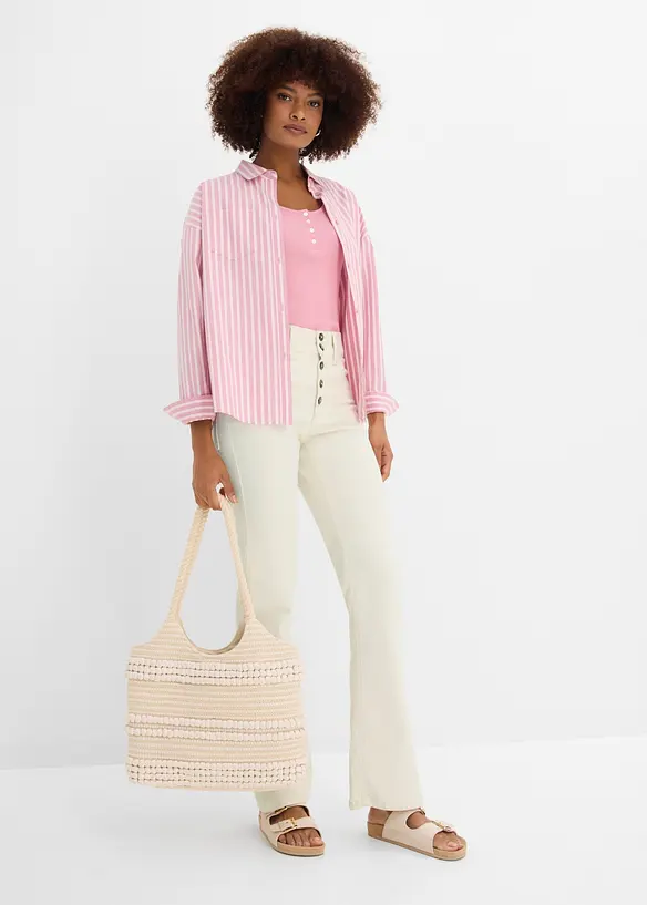 Straight Jeans High Waist, Stretch, bonprix