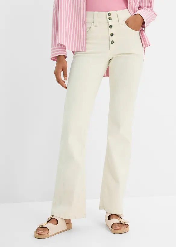 Straight Jeans High Waist, Stretch, bonprix