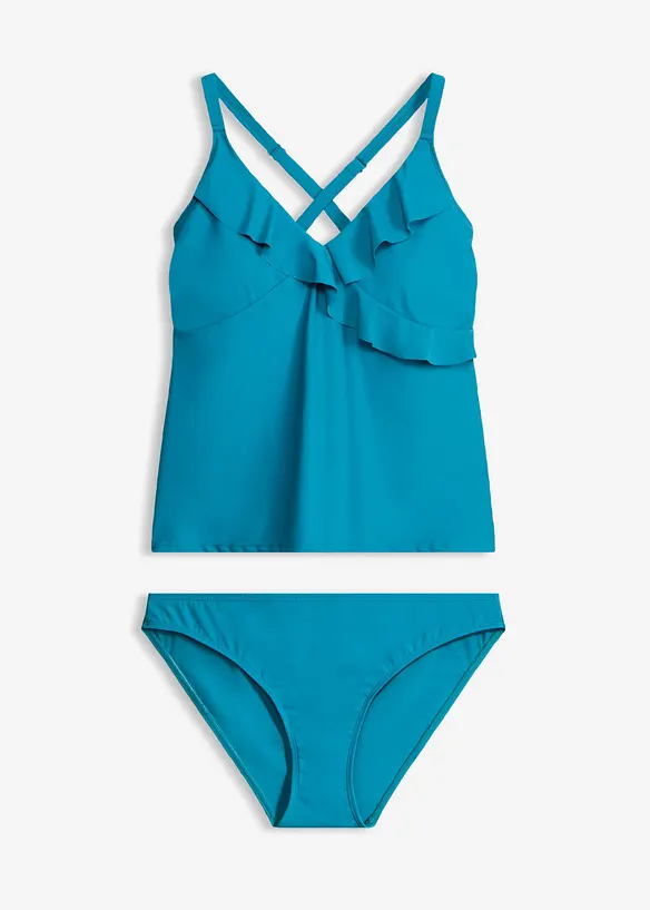 Tankini (2 delar) med volanger, bonprix