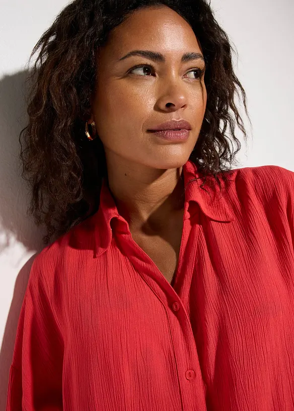 Kort strandblus i viskos med mjukt fall, bonprix