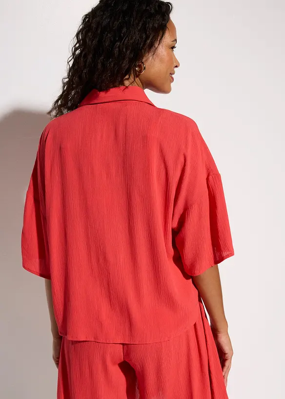 Kort strandblus i viskos med mjukt fall, bonprix