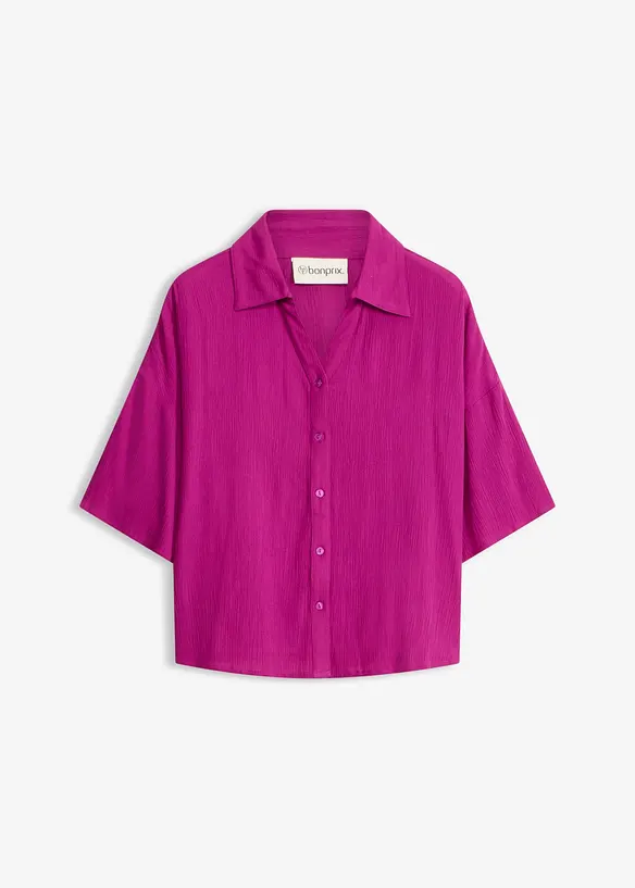 Kort strandblus i viskos med mjukt fall, bonprix