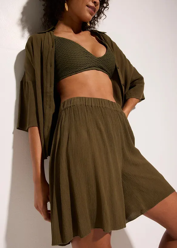 Strandshorts i viskos, bonprix