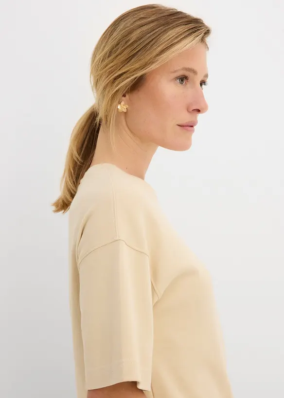 Topp i kantig modell av tjock ekologisk bomull, bonprix