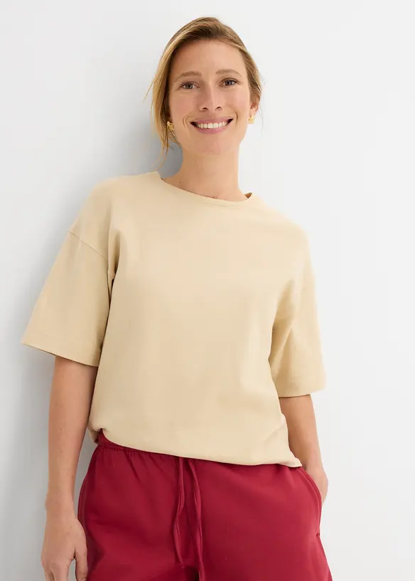 Topp i kantig modell av tjock ekologisk bomull, bonprix