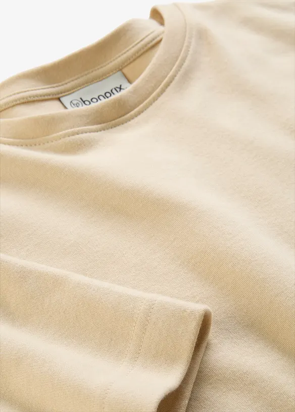 Topp i kantig modell av tjock ekologisk bomull, bonprix