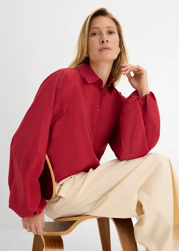 Blus i ekologisk bomull, bonprix