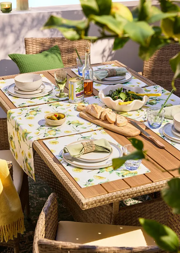 Bordstablett (set med 4) med citronm&ouml;nster, bonprix