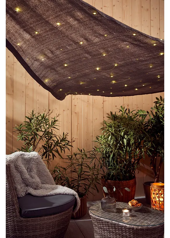 Solsegel med solcellsdrivna LED-lampor, bonprix