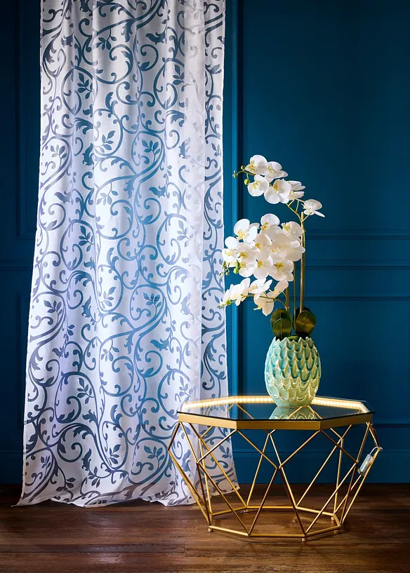 Burnout-gardin med rankor (1-pack), bonprix