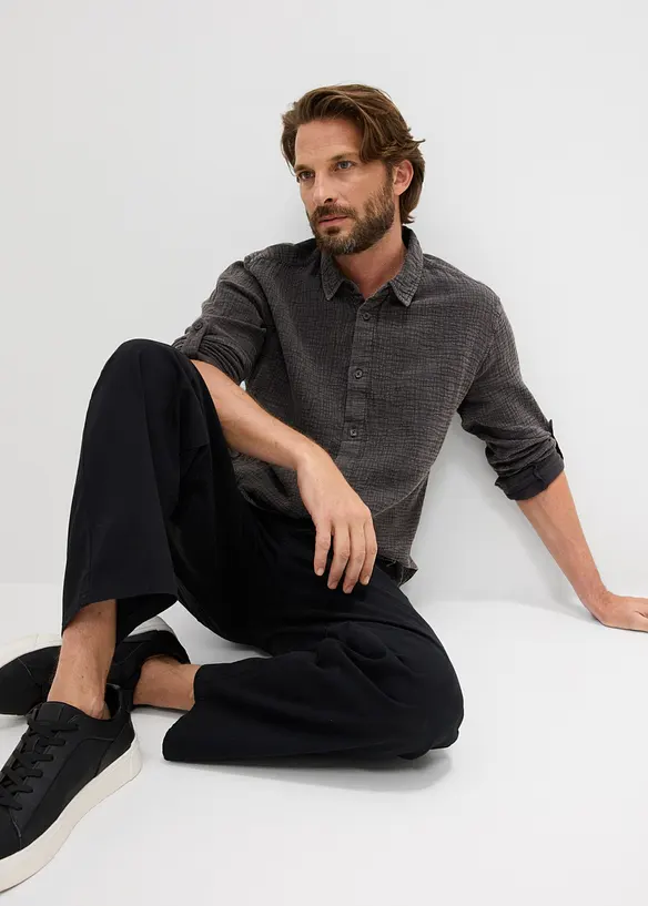 Skjorta i mjuk muslin, bonprix