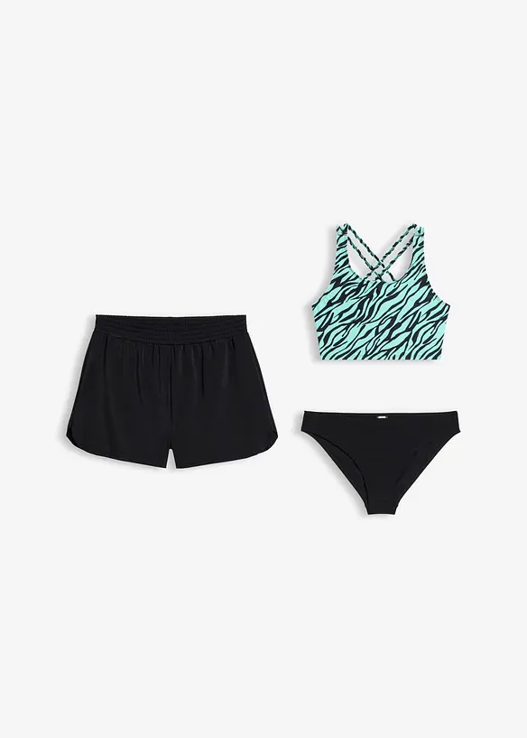 Bikini och shorts (3 delar), bonprix