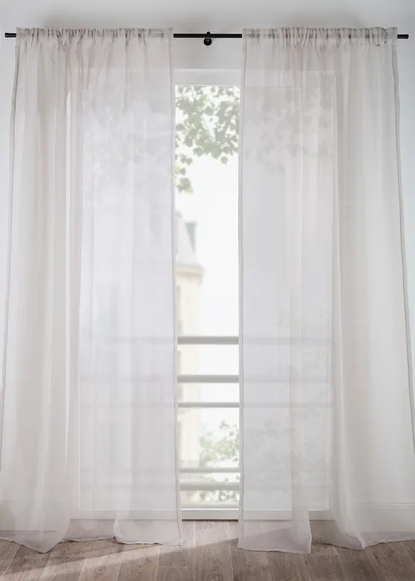 Gardin med l&auml;tt struktur (1-pack), bonprix