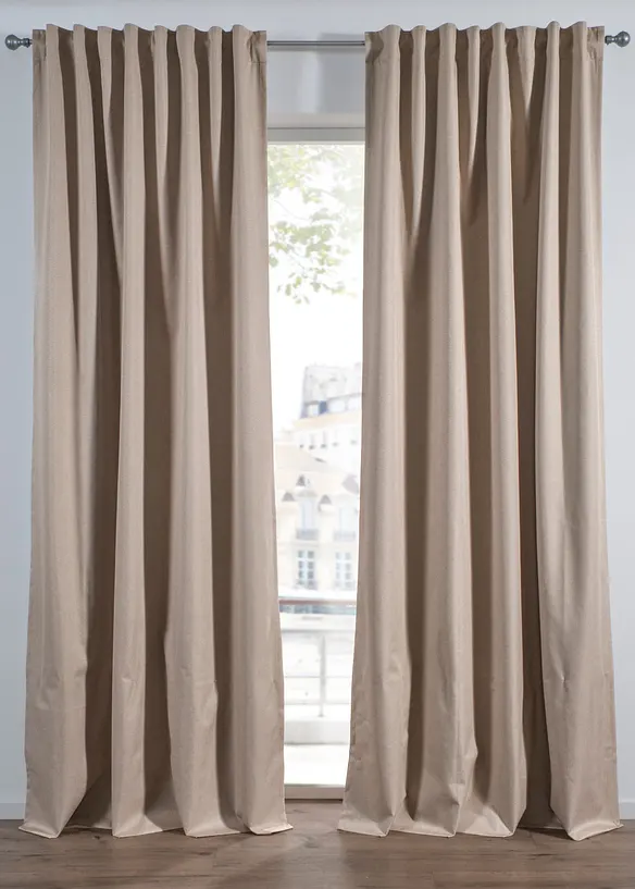 M&ouml;rkl&auml;ggande gardinl&auml;ngd med struktur (1-pack), bonprix
