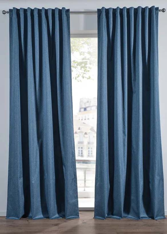 M&ouml;rkl&auml;ggande gardinl&auml;ngd med struktur (1-pack), bonprix