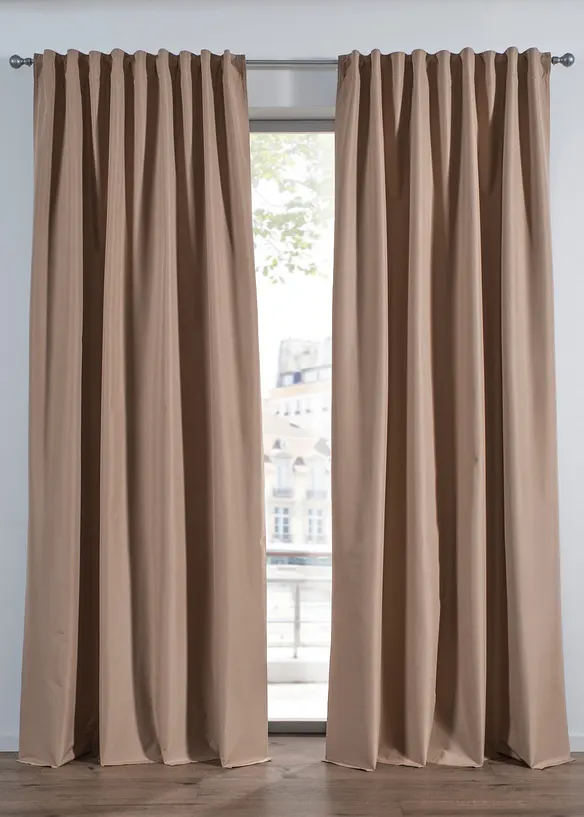 M&ouml;rkl&auml;ggande gardin med svart baksida (1-pack), bonprix
