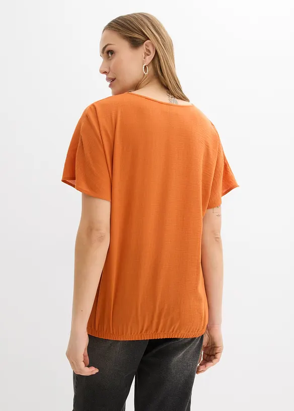 Oversizeblus med res&aring;r i nederkanten, bonprix
